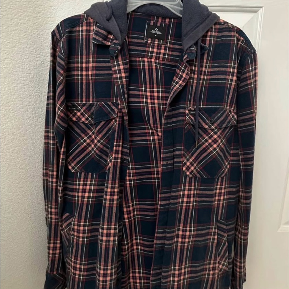 Ripcurl flannel hoodie